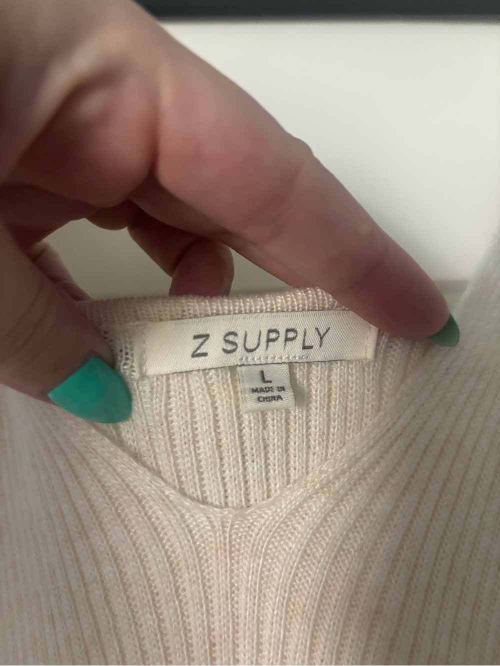 Z Supply Striped Knit V‑Neck Midi Dress in Cream, Pink and Gray - Picture 4 of 5